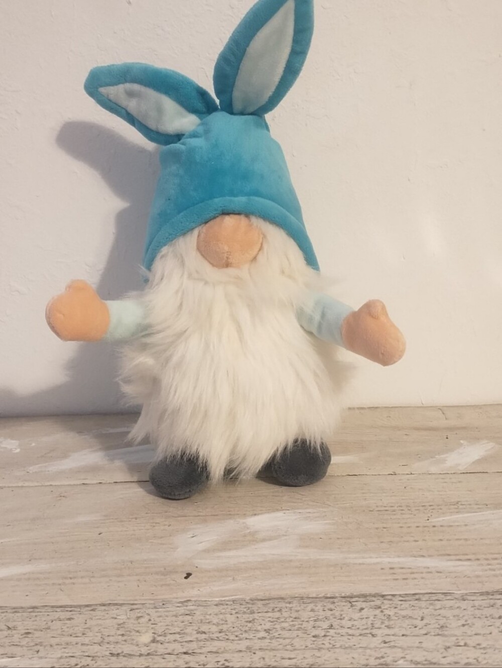 Progressive Plush 12” Neil Candy Bunny Gnome Lovey Aqua White
